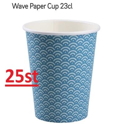 Wave Paper Cup 23cl 25st Disposable